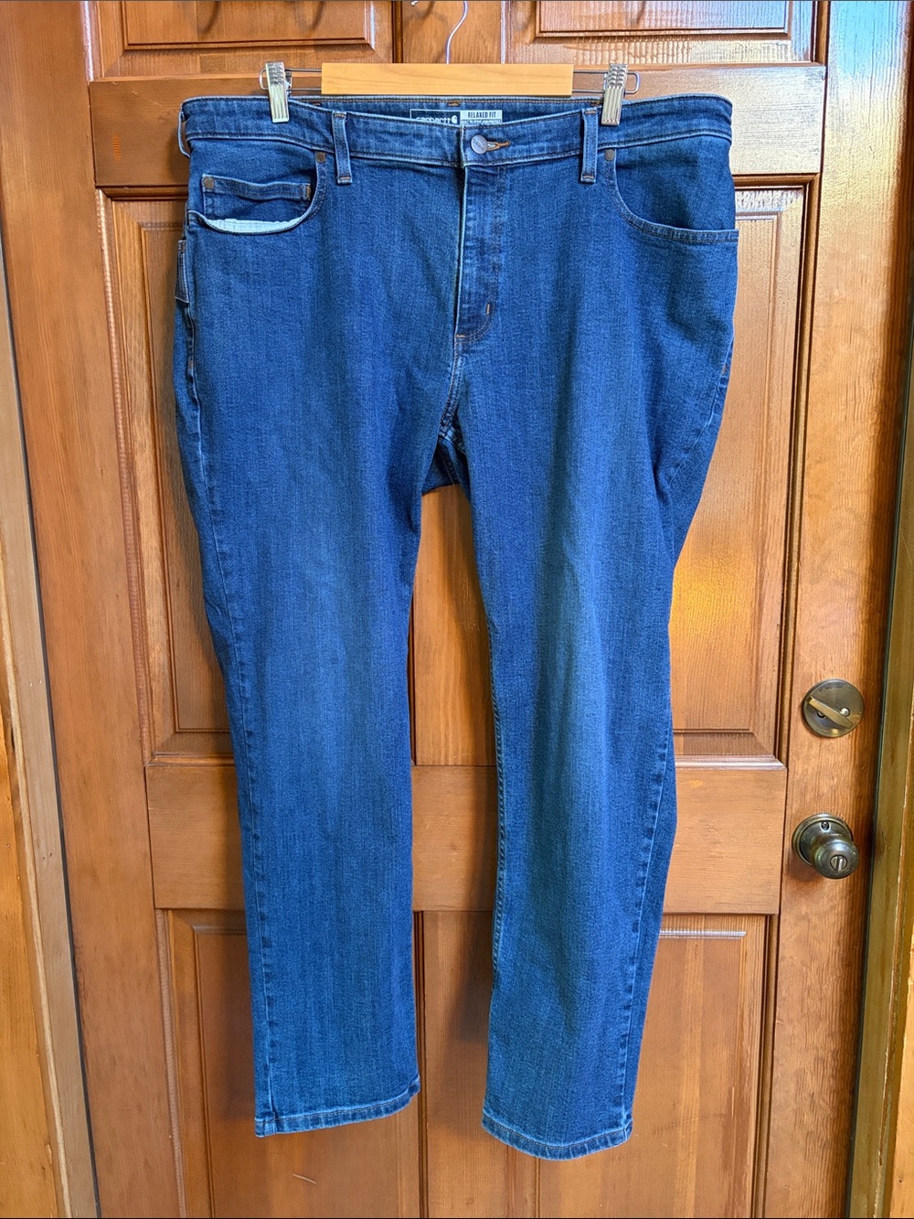 Carhartt Classic Dark Blue Relazed Fit Straight-Leg Jeans Size 18 - Picture 1 of 7